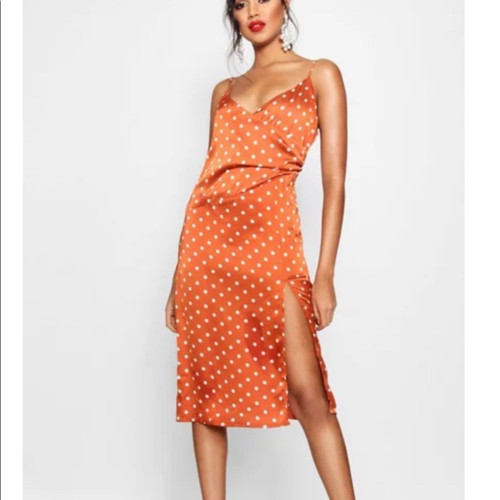 Satin midi dress